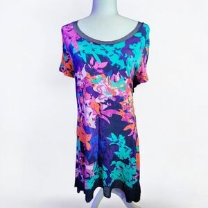 Floral Multicolor Women's Top Size M
